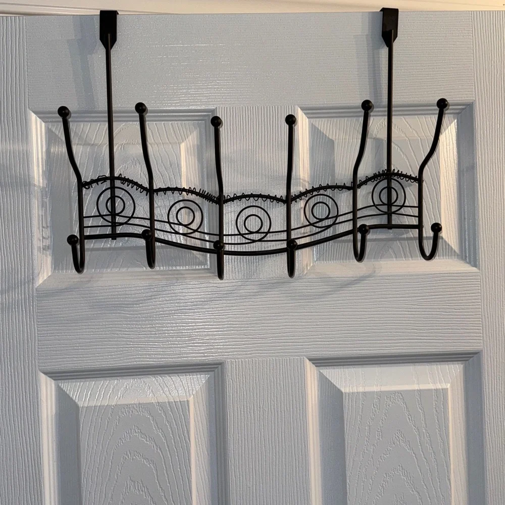 Over The Door Coat Hook Black Wrought Iron